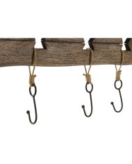 Appendiabiti da parete Home ESPRIT Naturale Metallo Legno di paulownia 99 x 3 x 31 cm Appendiabiti da parete Home ESPRIT Naturale Metallo Legno di paulownia 99 x 3 x 31 cm