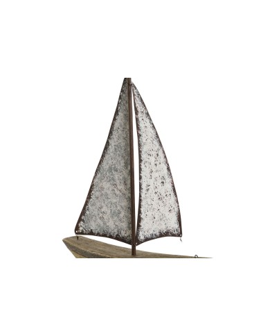 Statua Decorativa Home ESPRIT Bianco Naturale Barca a vela Finitura invecchiata 35,3 x 8 x 46,5 cm Statua Decorativa Home ESPRIT Bianco Naturale Barca a vela Finitura invecchiata 35,3 x 8 x 46,5 cm