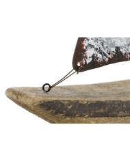 Statua Decorativa Home ESPRIT Bianco Naturale Barca a vela Finitura invecchiata 35,3 x 8 x 46,5 cm Statua Decorativa Home ESPRIT Bianco Naturale Barca a vela Finitura invecchiata 35,3 x 8 x 46,5 cm