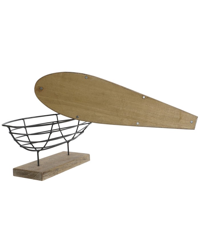 Statua Decorativa Home ESPRIT Bianco Naturale Barca a vela Marinaio Finitura invecchiata 54 x 15 x 61,5 cm