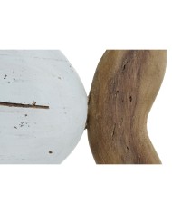 Statua Decorativa Home ESPRIT Bianco Naturale Pesce Finitura invecchiata (2 Unità)