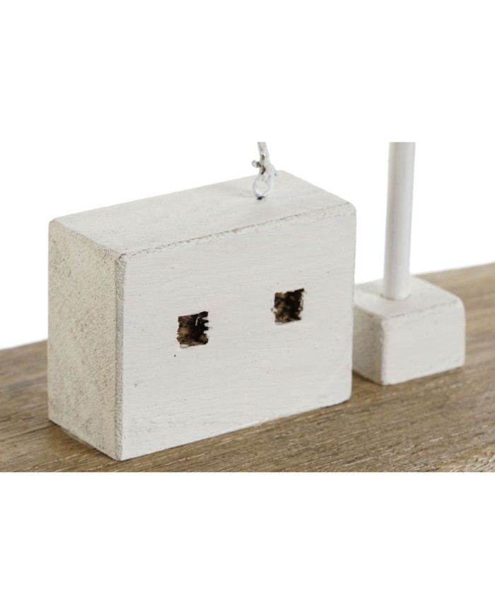 Statua Decorativa Home ESPRIT Bianco Naturale Barca a vela Marinaio Finitura invecchiata 54 x 15 x 61,5 cm