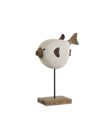 Statua Decorativa Home ESPRIT Bianco Naturale Pesce 24 x 10 x 33 cm Statua Decorativa Home ESPRIT Bianco Naturale Pesce 24 x 10 x 33 cm