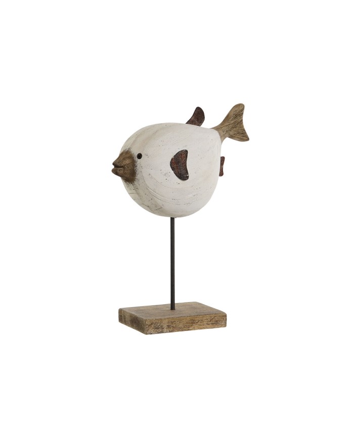 Statua Decorativa Home ESPRIT Bianco Naturale Pesce 24 x 10 x 33 cm Statua Decorativa Home ESPRIT Bianco Naturale Pesce 24 x 10 x 33 cm