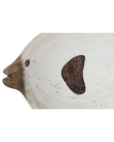 Statua Decorativa Home ESPRIT Bianco Naturale Pesce 24 x 10 x 33 cm Statua Decorativa Home ESPRIT Bianco Naturale Pesce 24 x 10 x 33 cm