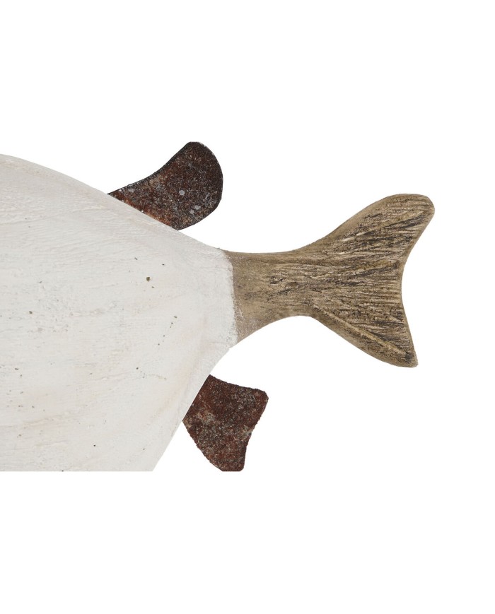 Statua Decorativa Home ESPRIT Bianco Naturale Pesce 24 x 10 x 33 cm Statua Decorativa Home ESPRIT Bianco Naturale Pesce 24 x 10 x 33 cm