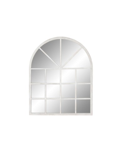 Specchio da parete Home ESPRIT Bianco Abete Specchio Neoclassico Finestra 150 x 3,5 x 186 cm