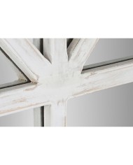 Specchio da parete Home ESPRIT Bianco Abete Specchio Neoclassico Finestra 150 x 3,5 x 186 cm