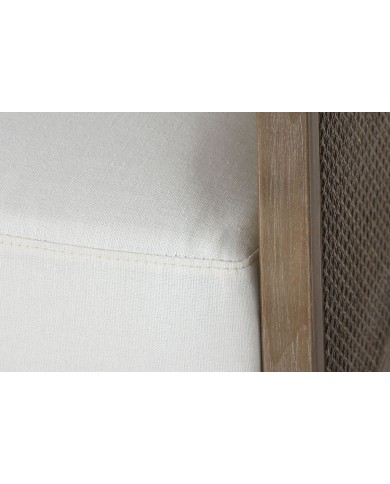 Poltrona Home ESPRIT Bianco Naturale 93 x 86 x 88 cm