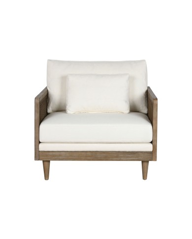 Poltrona Home ESPRIT Bianco Naturale 93 x 86 x 88 cm