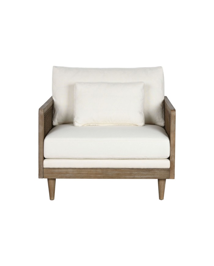 Poltrona Home ESPRIT Bianco Naturale 93 x 86 x 88 cm