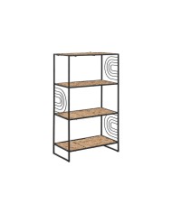 Scaffale Home ESPRIT Nero Metallo Fibra 50 x 25 x 88 cm
