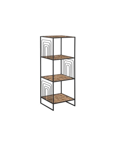 Scaffale Home ESPRIT Nero Metallo Fibra 35 x 35 x 98 cm Scaffale Home ESPRIT Nero Metallo Fibra 35 x 35 x 98 cm