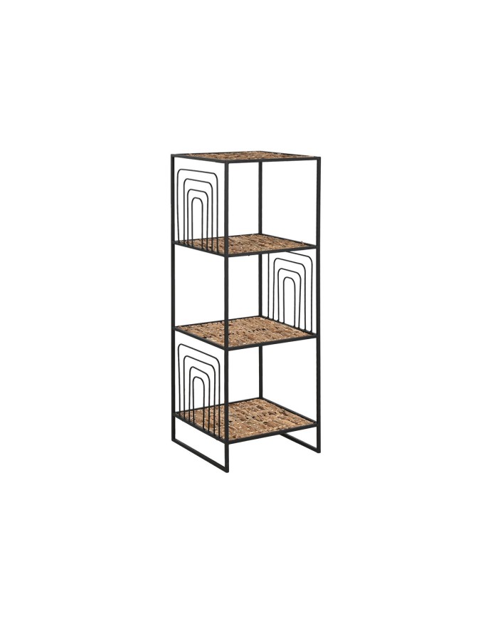 Scaffale Home ESPRIT Nero Metallo Fibra 35 x 35 x 98 cm