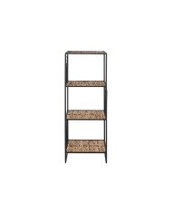 Scaffale Home ESPRIT Nero Metallo Fibra 35 x 35 x 98 cm