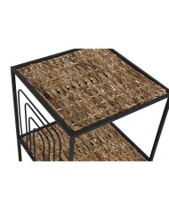 Scaffale Home ESPRIT Nero Metallo Fibra 35 x 35 x 98 cm