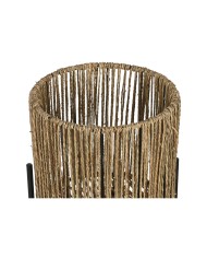 Set di vasi da fiori Home ESPRIT Nero Metallo Fibra 23 x 23 x 76,5 cm