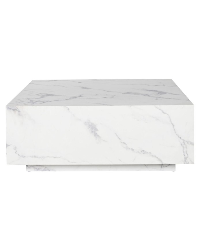 Tavolino da Caffè Home ESPRIT Bianco Legno MDF 90 x 90 x 35 cm Tavolino da Caffè Home ESPRIT Bianco Legno MDF 90 x 90 x 35 cm