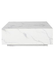 Tavolino da Caffè Home ESPRIT Bianco Legno MDF 90 x 90 x 35 cm Tavolino da Caffè Home ESPRIT Bianco Legno MDF 90 x 90 x 35 cm