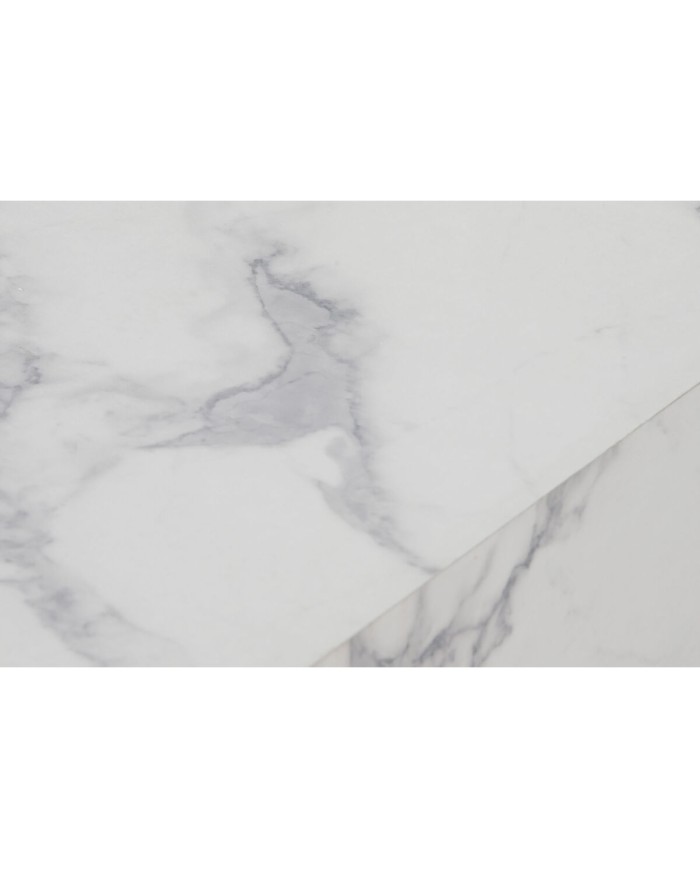 Tavolino da Caffè Home ESPRIT Bianco Legno MDF 90 x 90 x 35 cm Tavolino da Caffè Home ESPRIT Bianco Legno MDF 90 x 90 x 35 cm