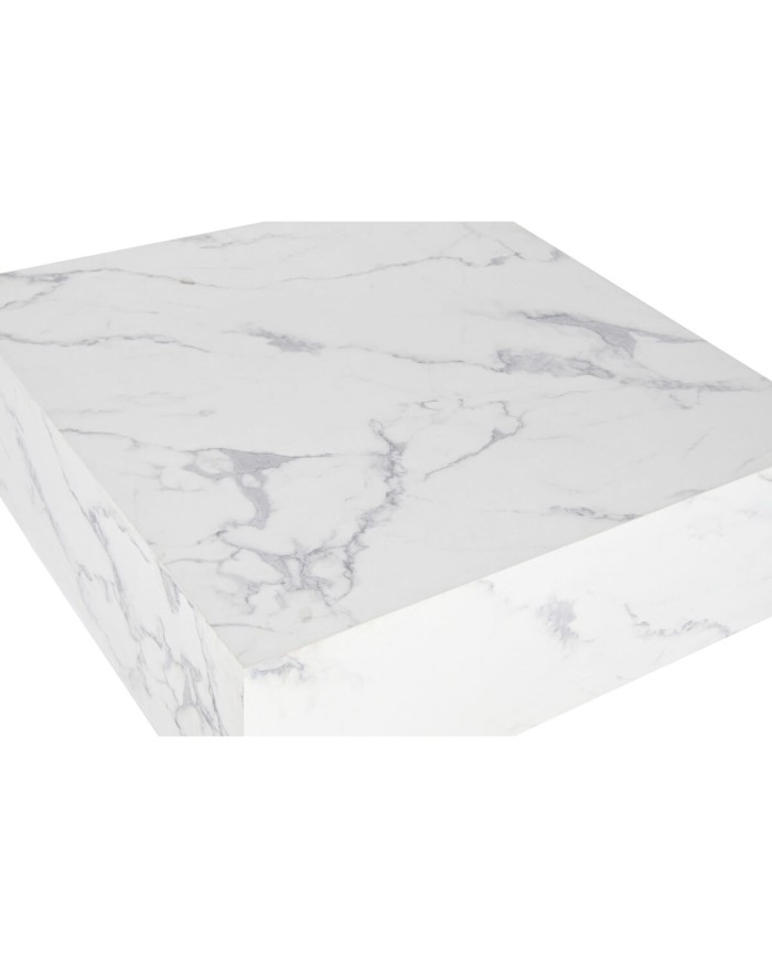 Tavolino da Caffè Home ESPRIT Bianco Legno MDF 90 x 90 x 35 cm Tavolino da Caffè Home ESPRIT Bianco Legno MDF 90 x 90 x 35 cm