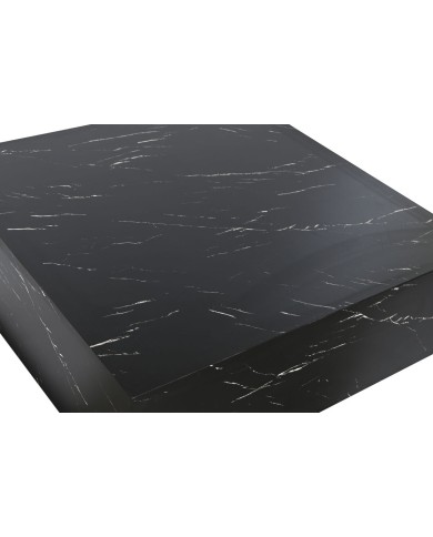 Tavolino da Caffè Home ESPRIT Nero Legno MDF 90 x 90 x 35 cm