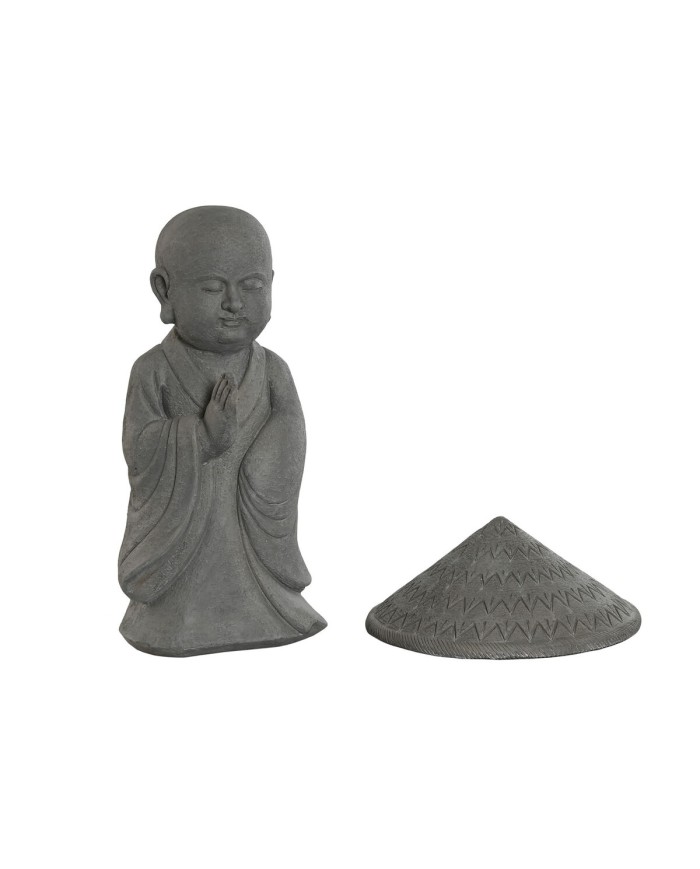 Statua Decorativa Home ESPRIT Grigio Frate Orientale 30 x 30 x 51 cm Statua Decorativa Home ESPRIT Grigio Frate Orientale 30 x 30 x 51 cm