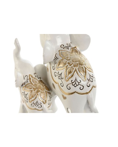 Statua Decorativa Home ESPRIT Bianco Dorato Elefante Romantico 11 x 8 x 19 cm Statua Decorativa Home ESPRIT Bianco Dorato Elefante Romantico 11 x 8 x 19 cm