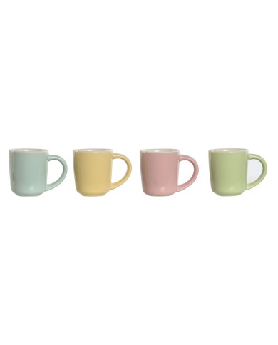 Set di Tazze da Caffè Home ESPRIT Giallo Azzurro Verde Rosa Porcellana 90 ml 4 Pezzi Set di Tazze da Caffè Home ESPRIT Giallo Azzurro Verde Rosa Porcellana 90 ml 4 Pezzi