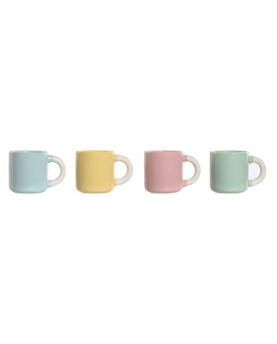 Set di Tazze da Caffè Home ESPRIT Giallo Azzurro Verde Rosa Porcellana 110 ml 4 Pezzi Set di Tazze da Caffè Home ESPRIT Giallo Azzurro Verde Rosa Porcellana 110 ml 4 Pezzi