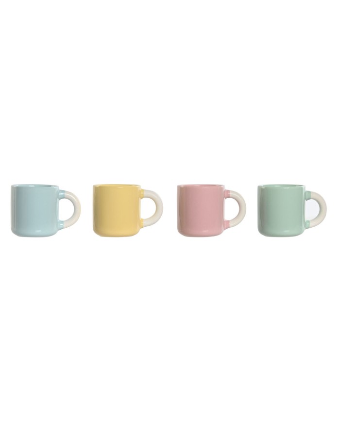 Set di Tazze da Caffè Home ESPRIT Giallo Azzurro Verde Rosa Porcellana 110 ml 4 Pezzi Set di Tazze da Caffè Home ESPRIT Giallo Azzurro Verde Rosa Porcellana 110 ml 4 Pezzi