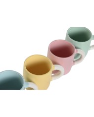 Set di Tazze da Caffè Home ESPRIT Giallo Azzurro Verde Rosa Porcellana 110 ml 4 Pezzi Set di Tazze da Caffè Home ESPRIT Giallo Azzurro Verde Rosa Porcellana 110 ml 4 Pezzi