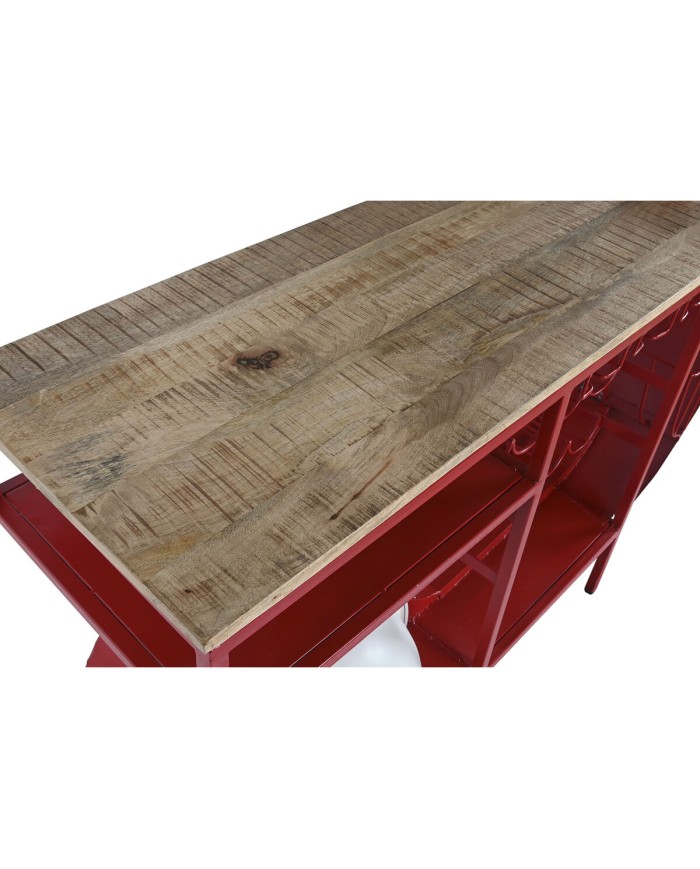 Portabottiglie Home ESPRIT Rosso Metallo 165 x 60 x 100 cm