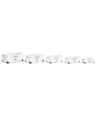 Set di Scatole Decorative Home ESPRIT Sanderford Bianco Legno di abete 35 x 22 x 15 cm (5 Pezzi) Set di Scatole Decorative Home ESPRIT Sanderford Bianco Legno di abete 35 x 22 x 15 cm (5 Pezzi)