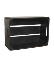 Scatole per conservare Home ESPRIT Cox Apples 1830 Nero Legno di abete 40 x 30 x 15 cm 3 Pezzi