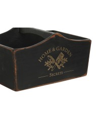 Set di Vassoi Home ESPRIT Nero Legno di abete 35 x 22 x 18 cm Set di Vassoi Home ESPRIT Nero Legno di abete 35 x 22 x 18 cm