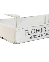 Scatole per conservare Home ESPRIT Bianco Legno di abete 39 x 19 x 12 cm 3 Pezzi