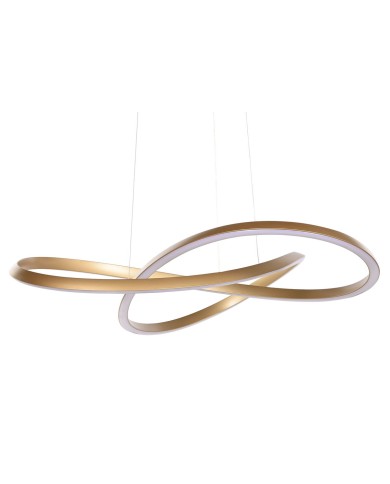 Lampadario Home ESPRIT Bianco Dorato Silicone Alluminio 55 W 80 x 80 x 20 cm