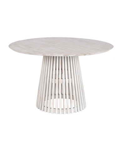 Tavolo da Pranzo Home ESPRIT Bianco legno di mindi 120 x 120 x 75 cm Tavolo da Pranzo Home ESPRIT Bianco legno di mindi 120 x 120 x 75 cm