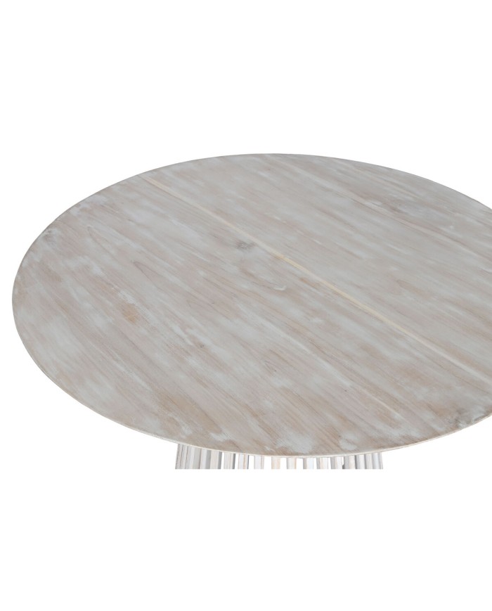 Tavolo da Pranzo Home ESPRIT Bianco legno di mindi 120 x 120 x 75 cm Tavolo da Pranzo Home ESPRIT Bianco legno di mindi 120 x 120 x 75 cm