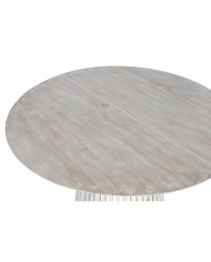 Tavolo da Pranzo Home ESPRIT Bianco legno di mindi 120 x 120 x 75 cm Tavolo da Pranzo Home ESPRIT Bianco legno di mindi 120 x 120 x 75 cm