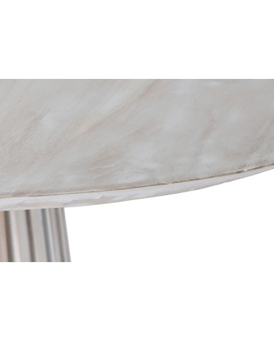 Tavolo da Pranzo Home ESPRIT Bianco legno di mindi 120 x 120 x 75 cm