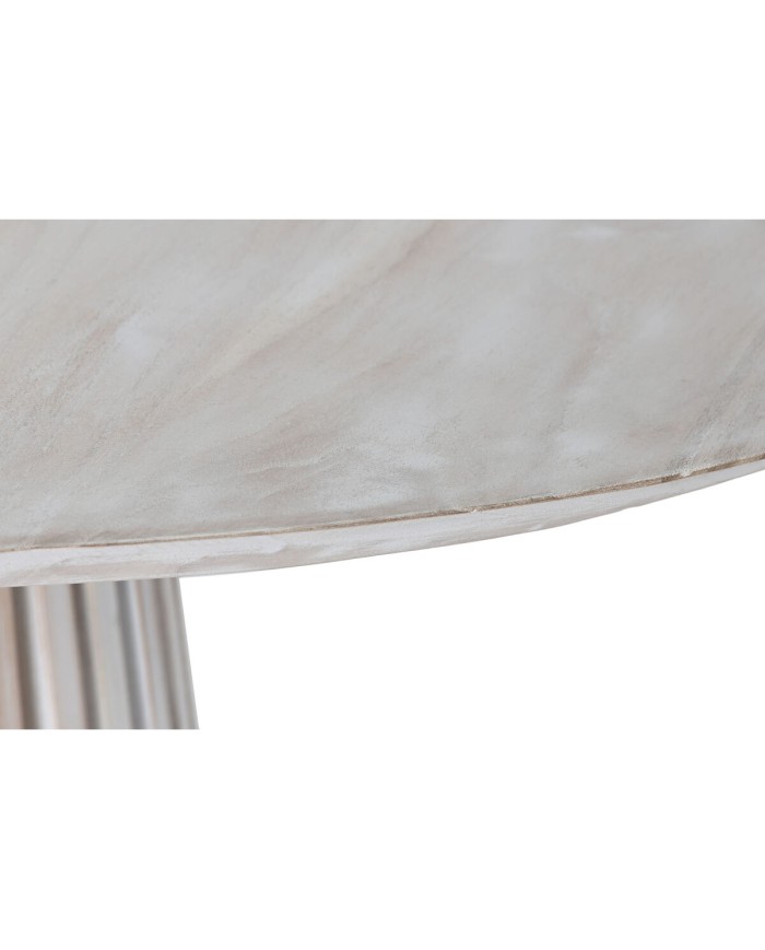 Tavolo da Pranzo Home ESPRIT Bianco legno di mindi 120 x 120 x 75 cm Tavolo da Pranzo Home ESPRIT Bianco legno di mindi 120 x 120 x 75 cm