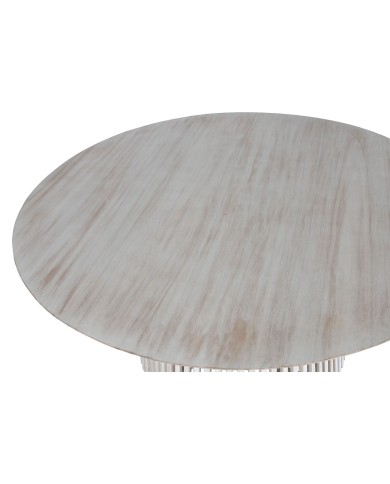 Tavolo da Pranzo Home ESPRIT Bianco legno di mindi 150 x 150 x 75 cm