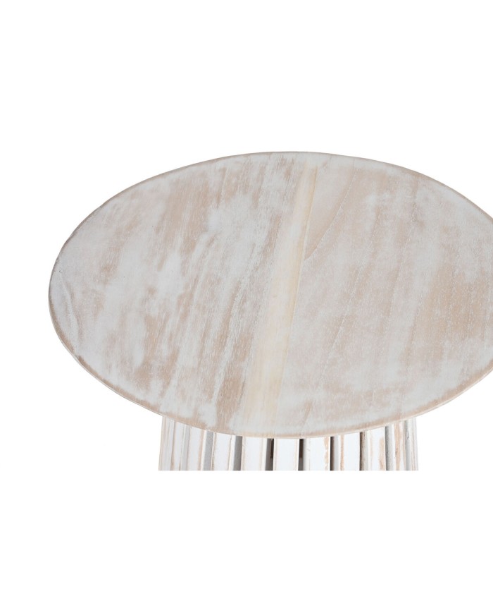 Tavolino Aggiuntivo Home ESPRIT Bianco legno di mindi 40 x 40 x 60 cm Tavolino Aggiuntivo Home ESPRIT Bianco legno di mindi 40 x 40 x 60 cm