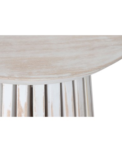 Tavolino Aggiuntivo Home ESPRIT Bianco legno di mindi 40 x 40 x 60 cm