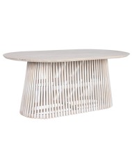 Tavolo da Pranzo Home ESPRIT Bianco legno di mindi 180 x 100 x 75 cm Tavolo da Pranzo Home ESPRIT Bianco legno di mindi 180 x 100 x 75 cm