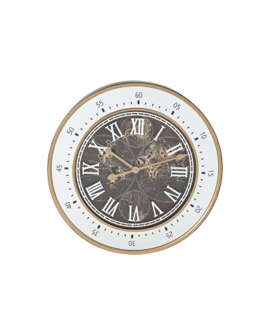 Orologio da Parete Home ESPRIT Marrone Dorato Cristallo Ferro 59 x 8,5 x 59 cm