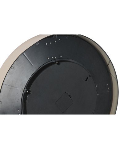 Orologio da Parete Home ESPRIT Bianco Beige Dorato Cristallo Ferro 60 x 8 x 60 cm 59,5 x 8,5 x 59,5 cm