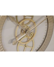 Orologio da Parete Home ESPRIT Bianco Beige Dorato Cristallo Ferro 60 x 8 x 60 cm 59,5 x 8,5 x 59,5 cm